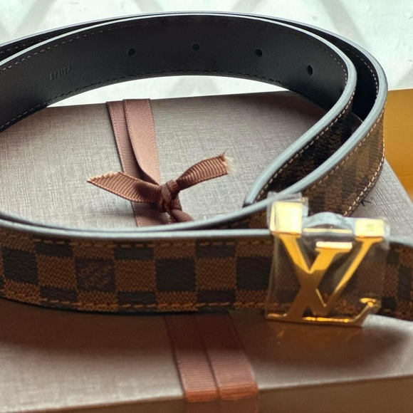 NIB Authentic Louis Vuitton Damier Ebene Belt 80 - Picture 3 of 6
